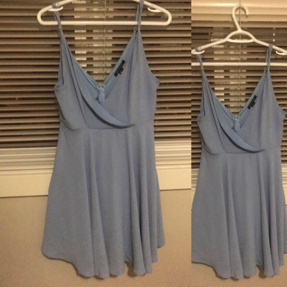 Cute blue dress with adjustable straps